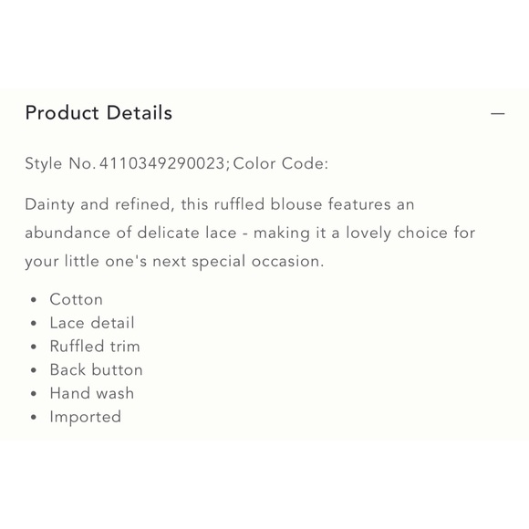 Anthropologie Lacy Ruffled Kids Blouse White NWT Size 5/6 - Picture 15 of 16